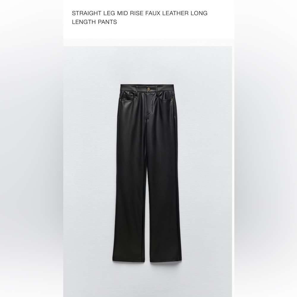Zara faux leather pants